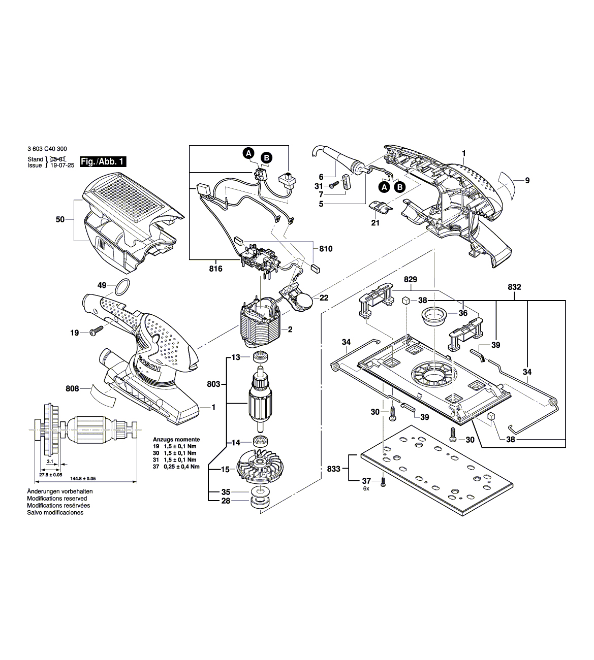 Схема на Шлифмашина Bosch PSS 300 AE (3 603 C40 300)