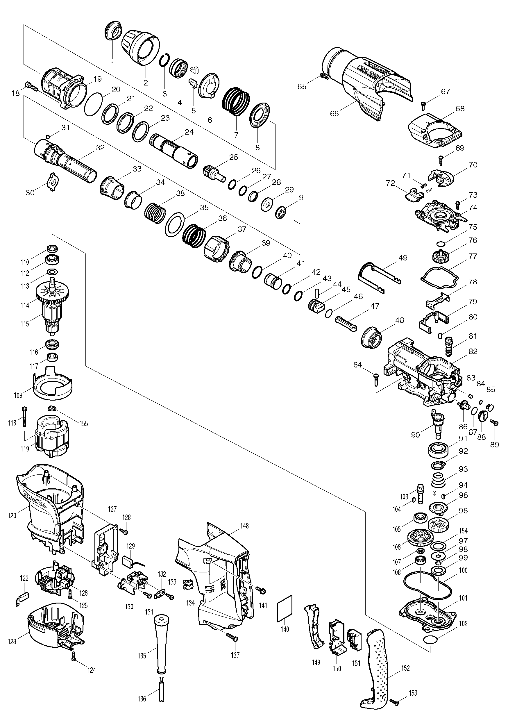 Схема на Перфоратор Makita HR 3540 C