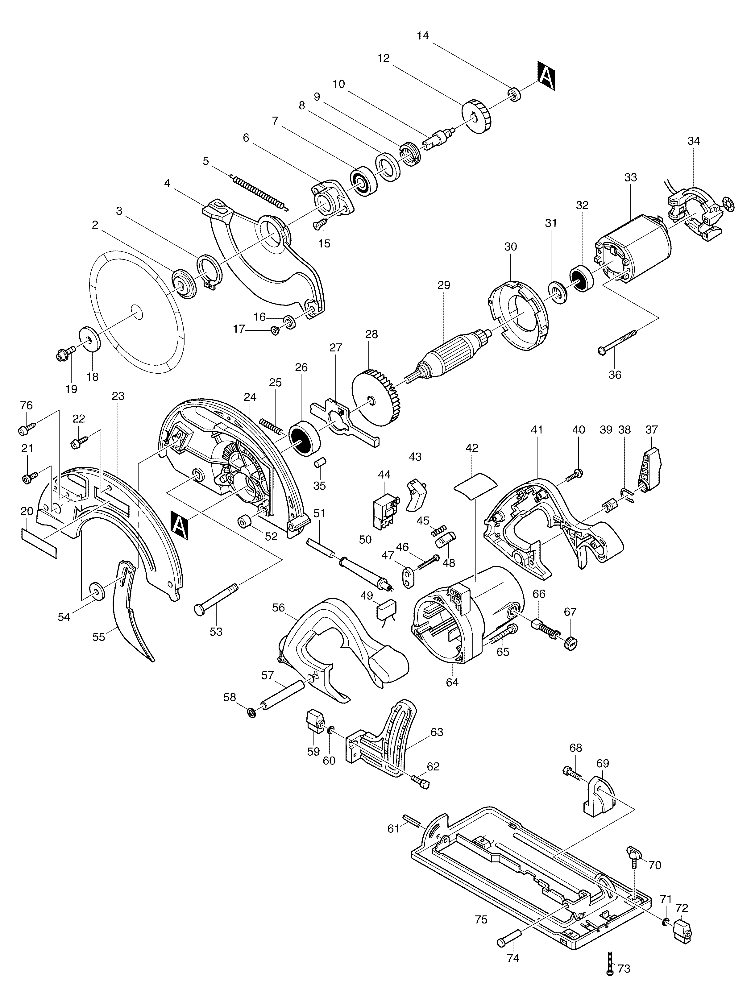 Схема на Пилка Makita 5603 R