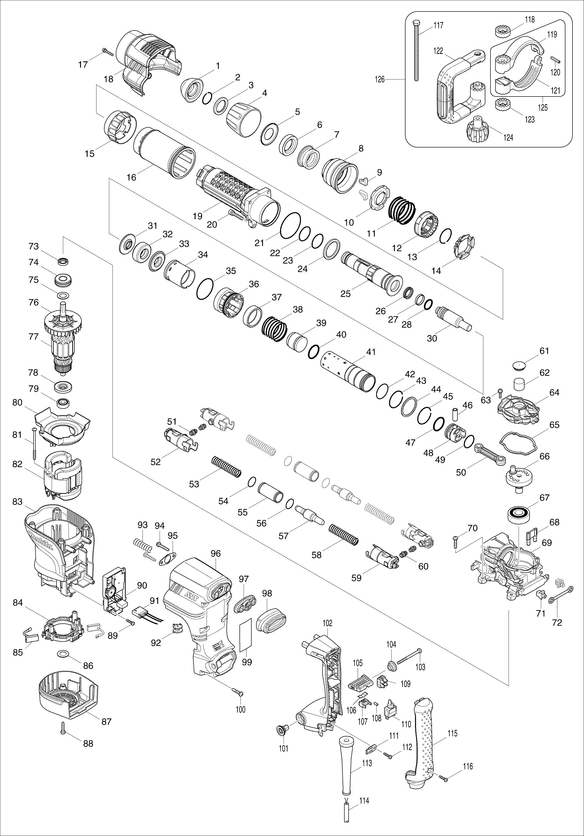 Схема на Отбойный молоток Makita HM 1111 C