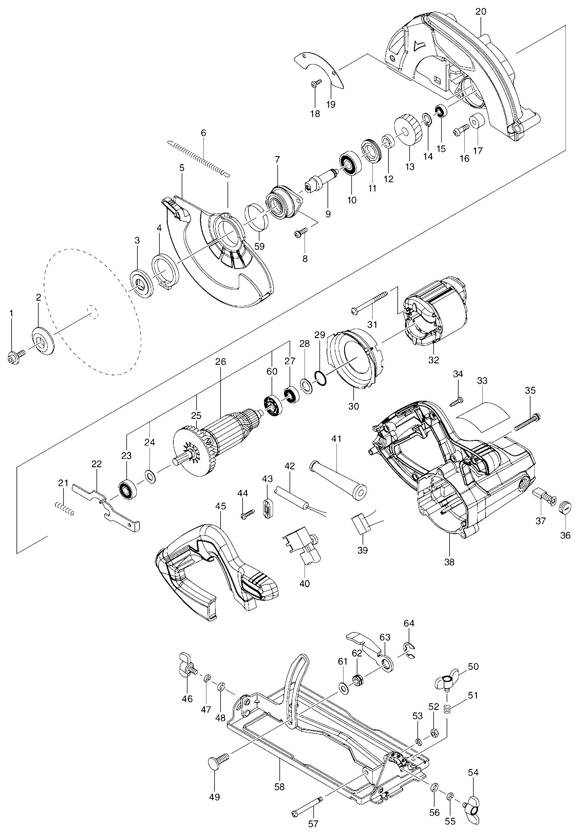 Схема на Пилка Makita M 5802