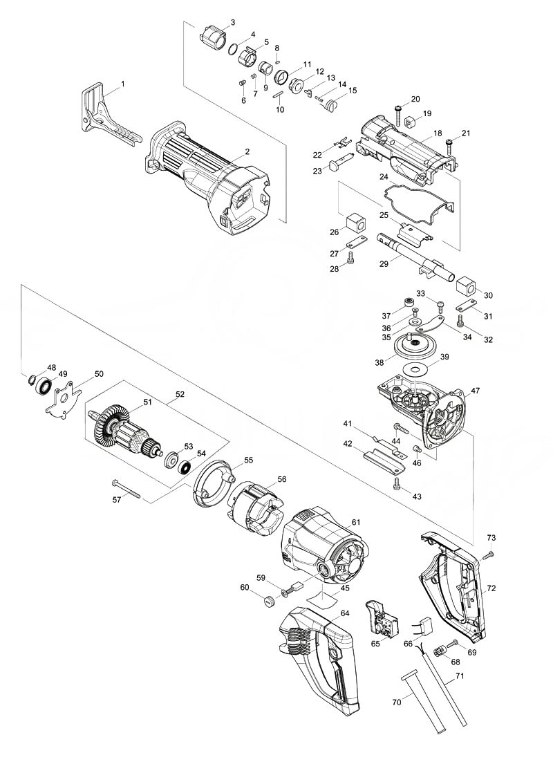 Схема на Шабельна пила Makita MT M4501