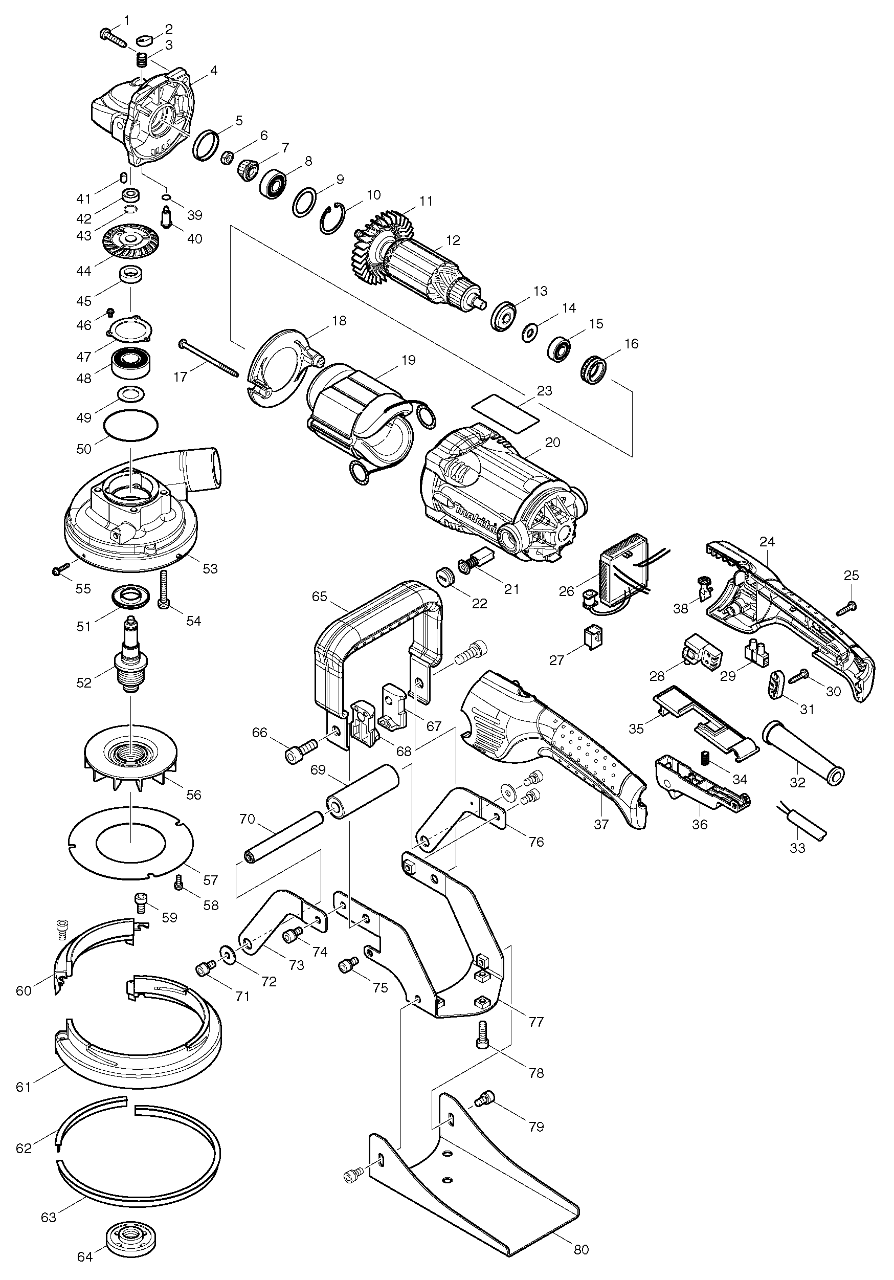 Схема на Шлифмашина Makita PC 5001 C