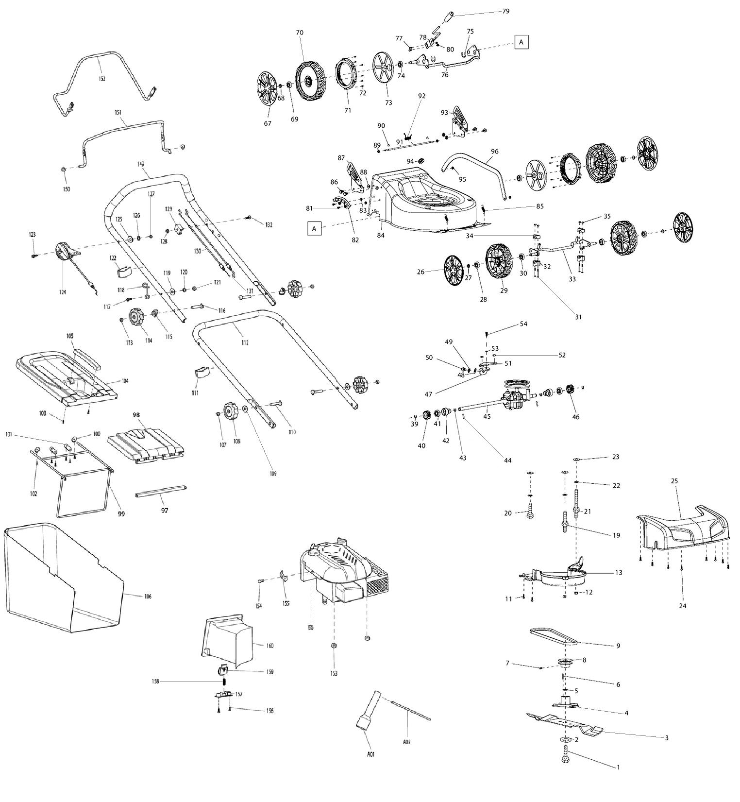 Схема на Газонокосилка Makita PLM 4621 N