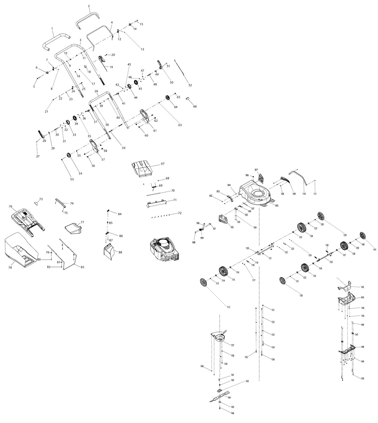 Схема на Газонокосарка Makita PLM4630N2
