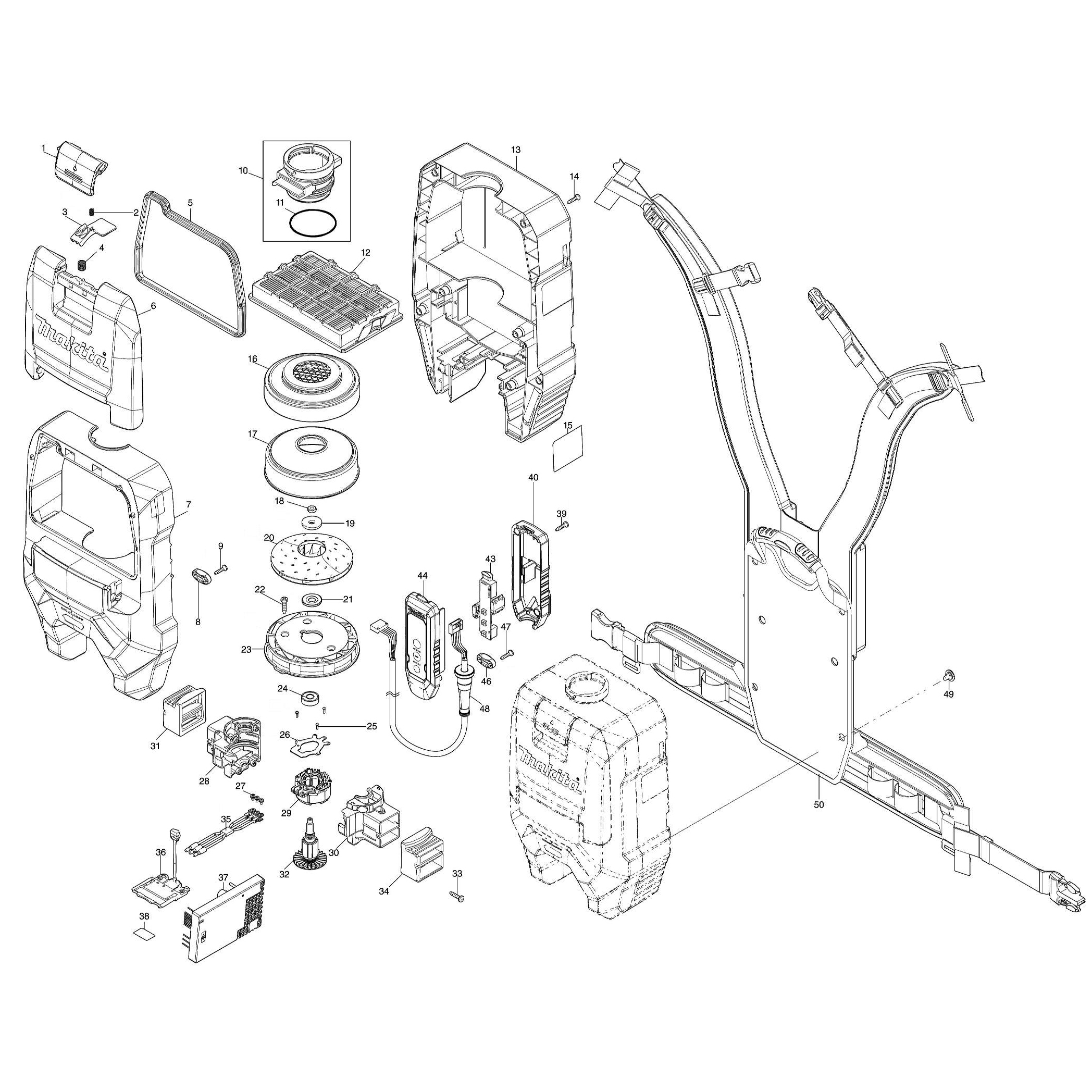 Схема на Пылесос Makita VC008GZ