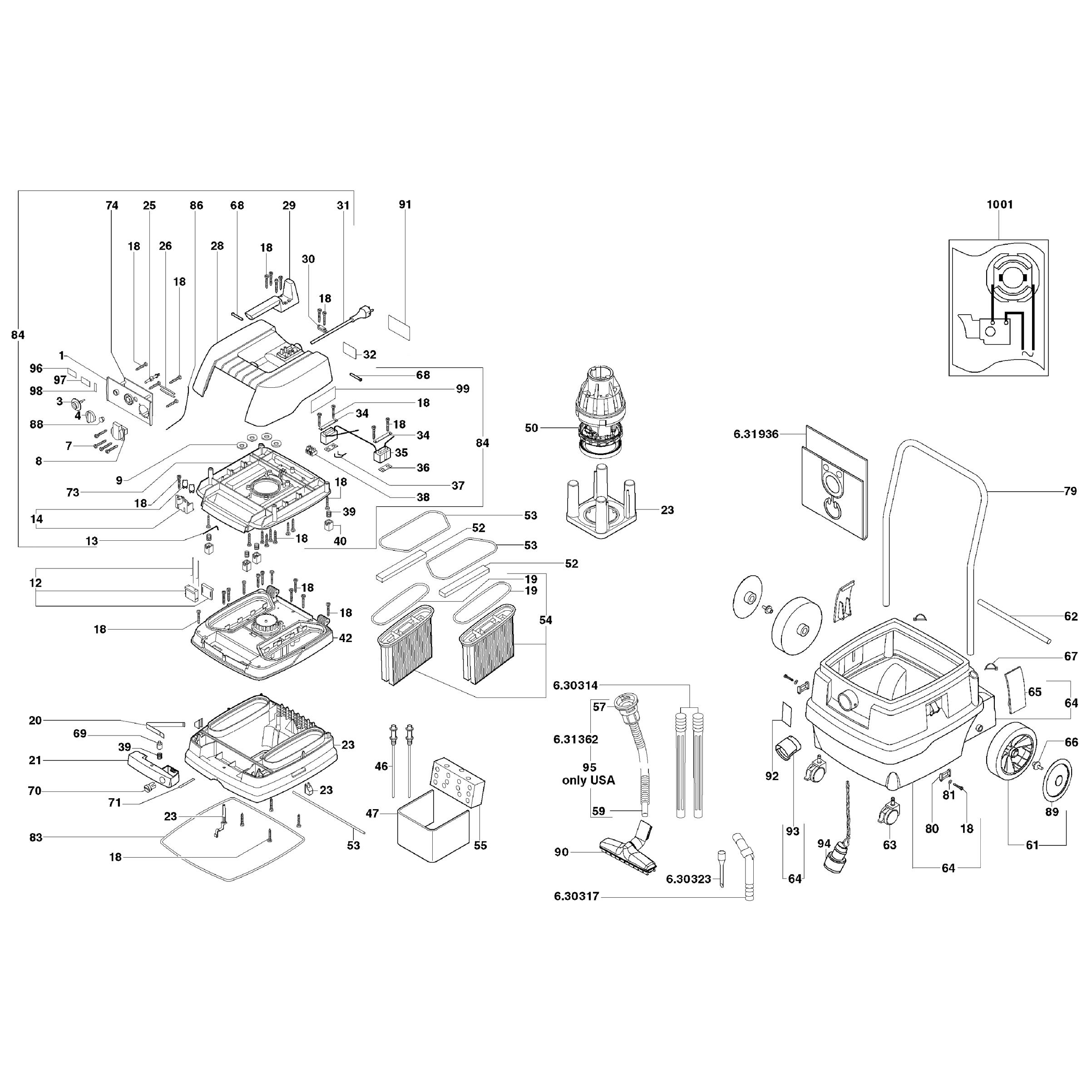 Схема на Пилосос Metabo ASR 50 L SC