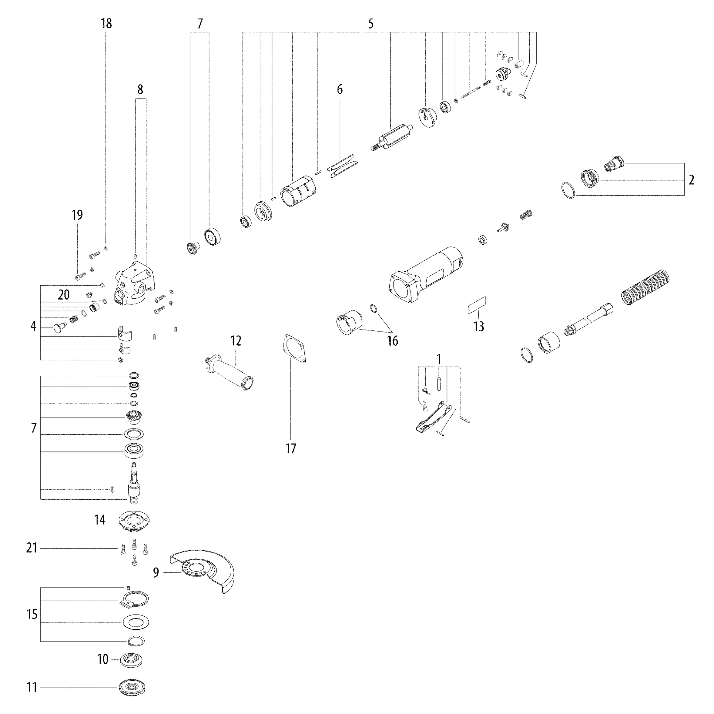 Схема на Угловая шлифмашина Metabo DW 10-125 Quick