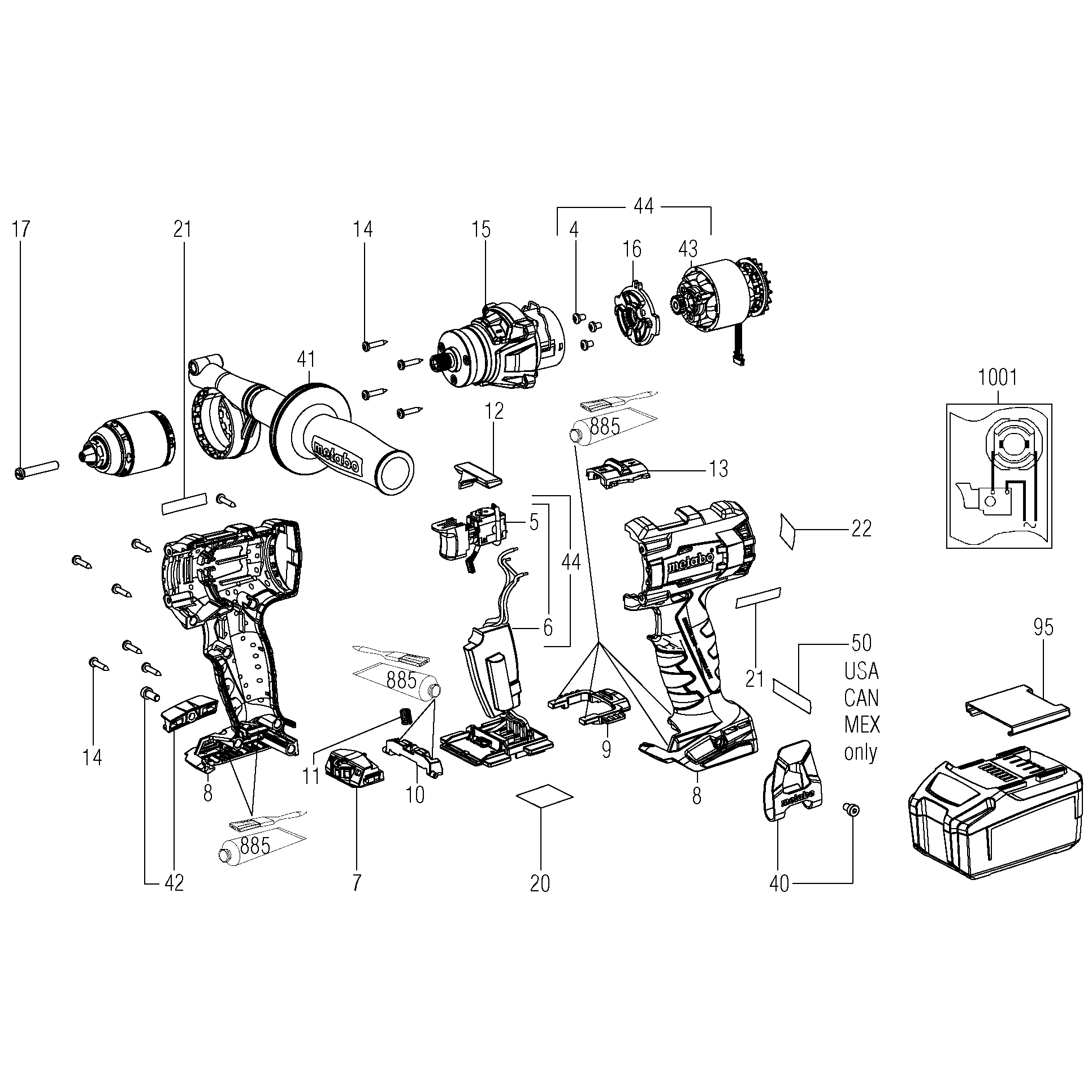 Схема на Шуруповерт Metabo SB 18 LTX BL I