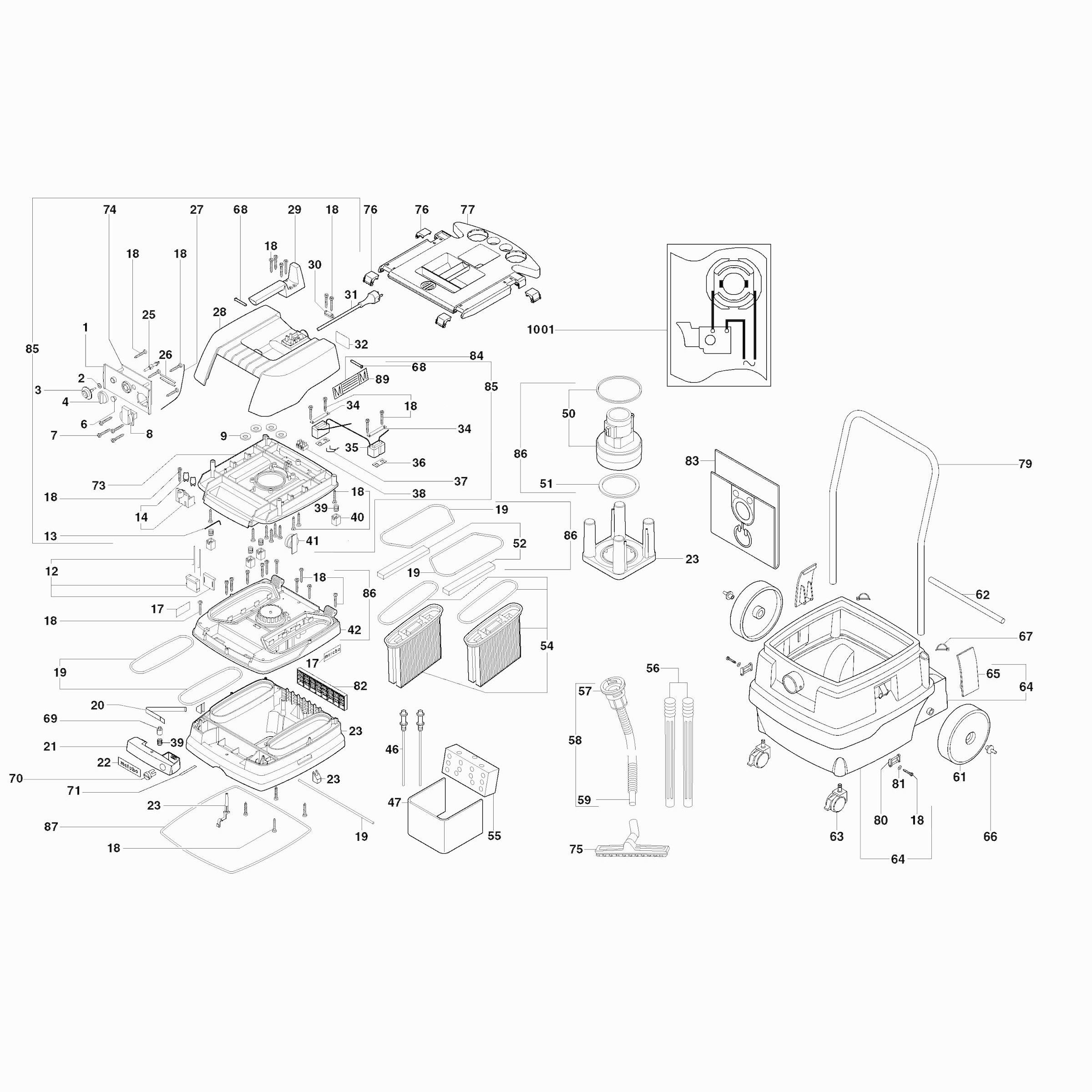 Схема на Пылесос Metabo SHR 2050M