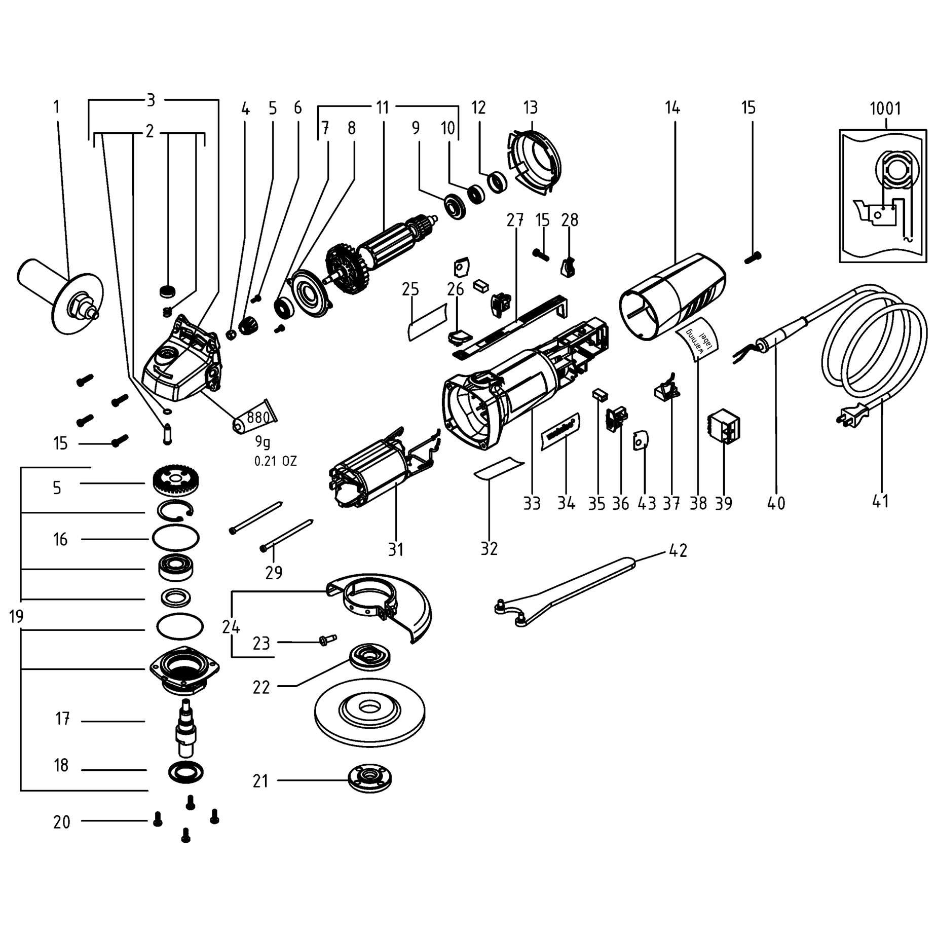 Схема на Кутова шліфувальна машина Metabo W 6-115